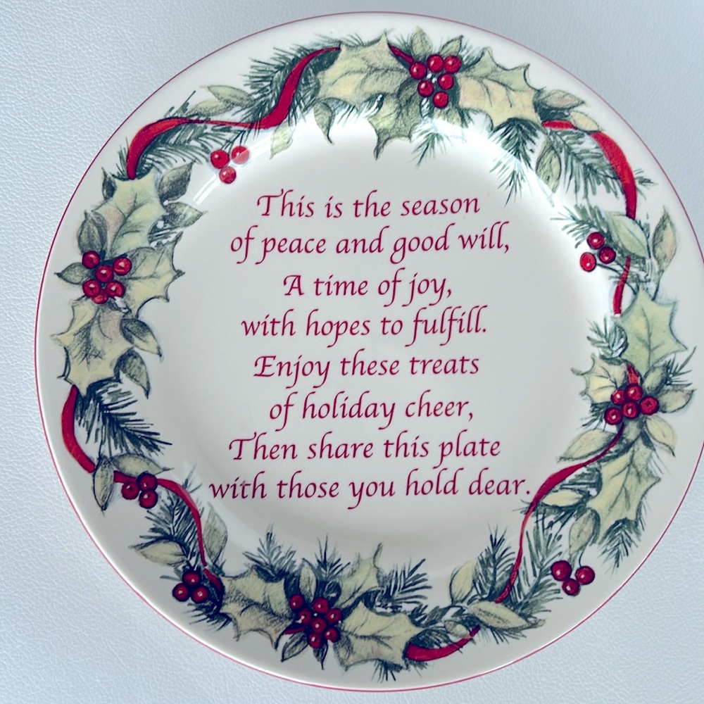 12” Holiday cookie sharing plate “Winter Song” by Certified International